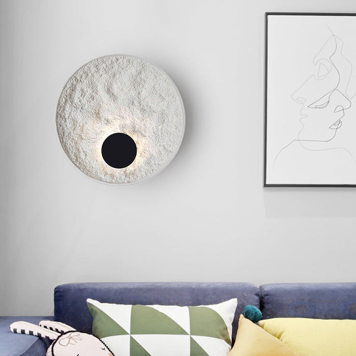 Okrągły Kinkiet LED Księżycowa Kula – Nowoczesny Kinkiet Ścienny do Sypialni i Salonu, Energooszczędny, 30 cm/50 cm 2