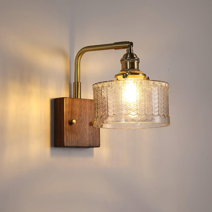 Rustykalny Kinkiet Ścienny z Zielonym Szklanym Kloszem – Lampa Camela do Salonu i Sypialni 6