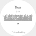 Safavieh California Shag Collection 6'7" Diameter Area Rug, Black