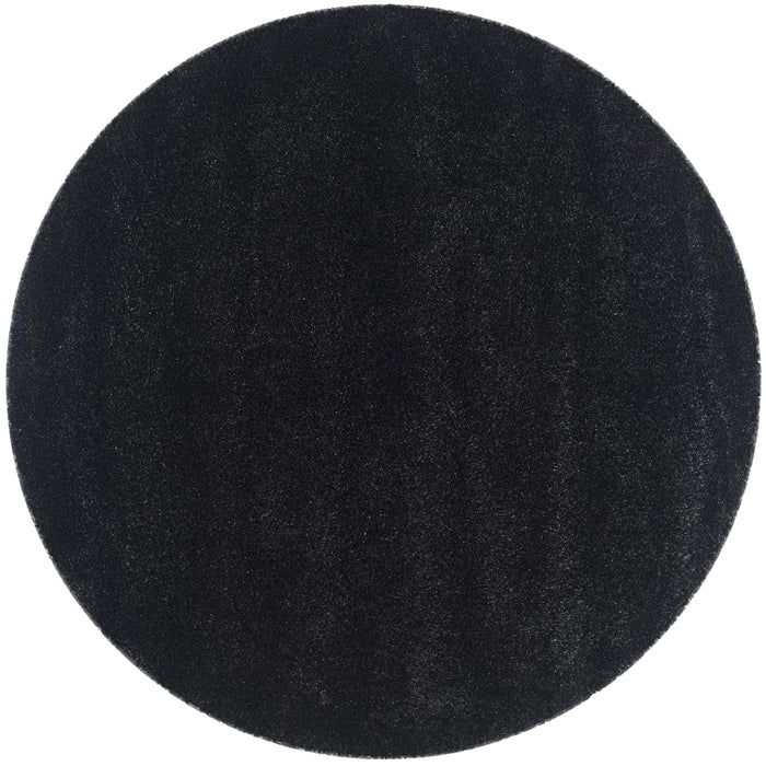 Safavieh California Shag Collection 6'7" Diameter Area Rug, Black