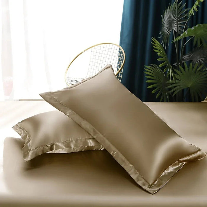 Zestaw pościeli satynowej LuxeSilk – poszwa na kołdrę, prześcieradło z dopasowaną gumką i poszewka na poduszkę – elegancki i miękki, zapewniający najwyższy komfort 3