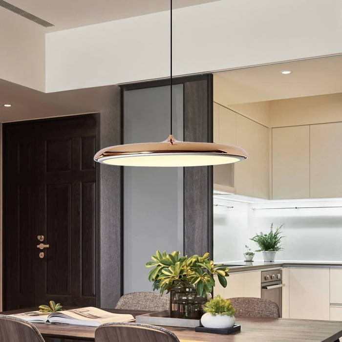 Skandynawska Lampa Wisząca z Dyskiem LED – Nowoczesny Design w Różnych Kolorach 1