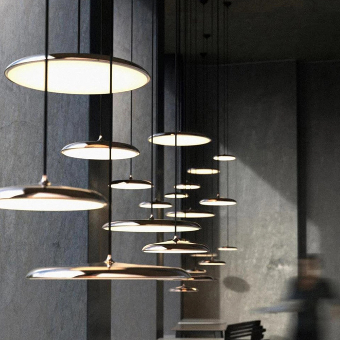 Skandynawska Lampa Wisząca z Dyskiem LED – Nowoczesny Design w Różnych Kolorach 6