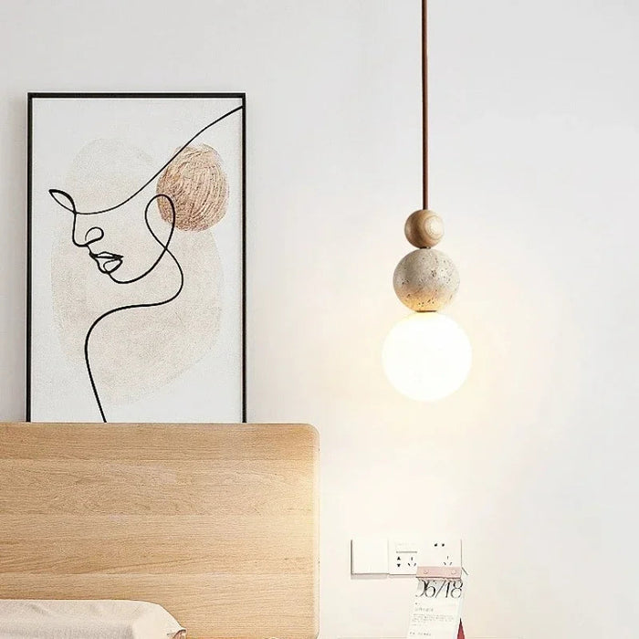 Skandynawska lampa wisząca z opalowym kloszem – minimalistyczny design w kształcie kuli 3