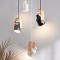 Skandynawski Wiszący Reflektor z Drewna i Metalu – Elegancki Design, Minimalistyczny Styl do Nowoczesnych Wnętrz 0