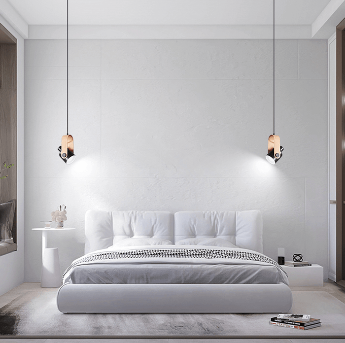 Skandynawski Wiszący Reflektor z Drewna i Metalu – Elegancki Design, Minimalistyczny Styl do Nowoczesnych Wnętrz 5