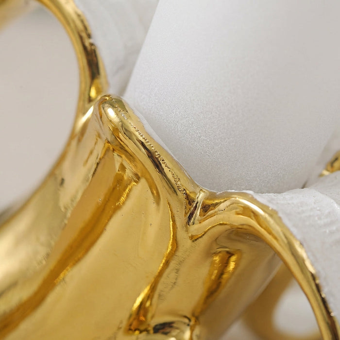 Lampa stołowa rzeźbiarska w stylu Art Deco, emitująca ciepłe światło, idealna do salon 3