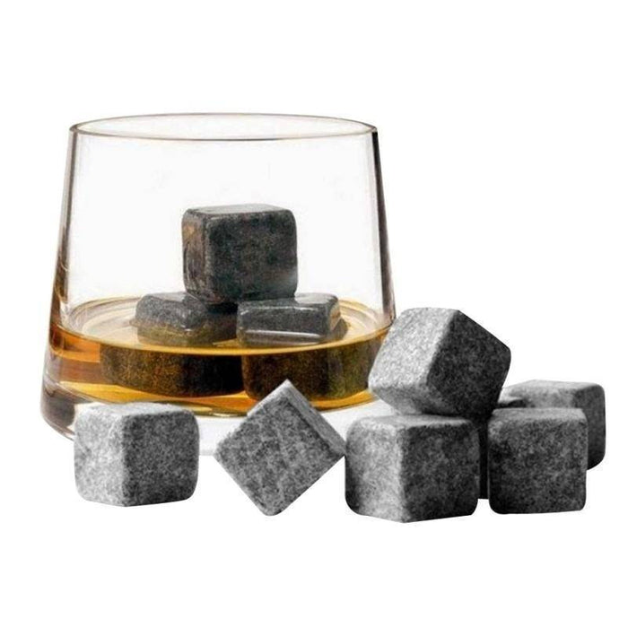Zestaw Kamieni Chłodzących do Whisky z Naturalnego Steatytu – 6 Sztuk, Idealne do Chłodzenia Bez Rozcieńczania 0