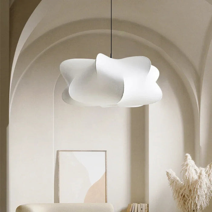 Jedwabna Lampa Wisząca Wabi Sabi – Elegancka i Minimalistyczna 2