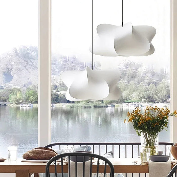Jedwabna Lampa Wisząca Wabi Sabi – Elegancka i Minimalistyczna 4