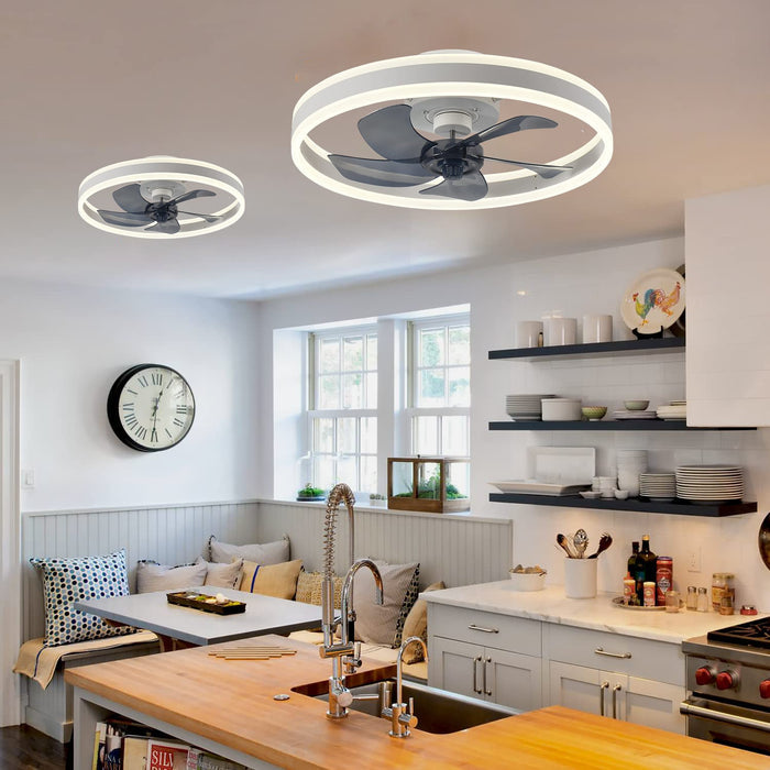 Inteligentny Wentylator Sufitowy z Lampą LED 50 cm, Zdalne Sterowanie, Nowoczesny Design 1