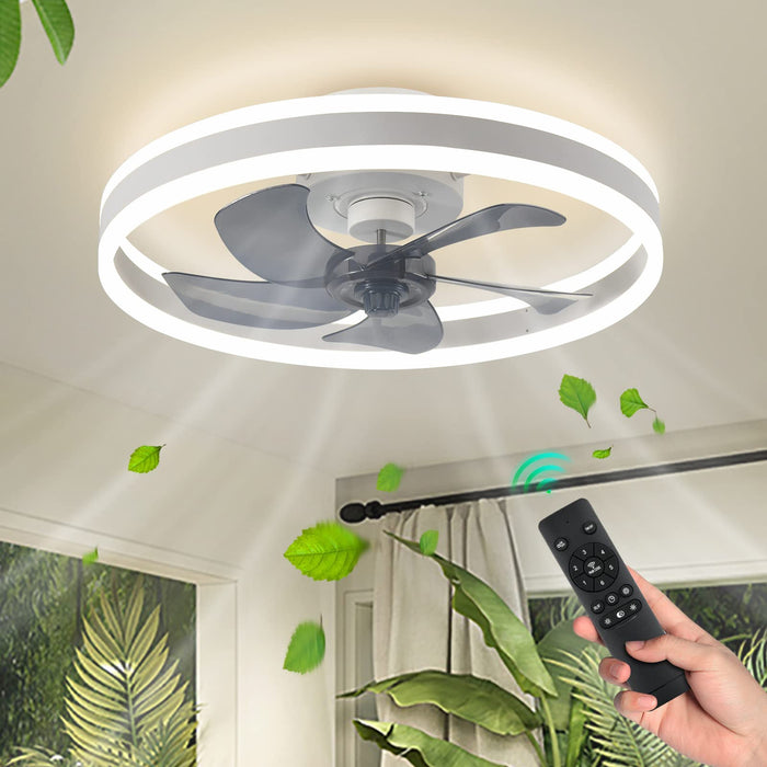 Inteligentny Wentylator Sufitowy z Lampą LED 50 cm, Zdalne Sterowanie, Nowoczesny Design 2