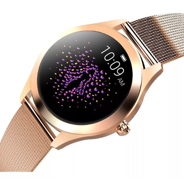 Inteligentny Zegarek Fitness z Monitorowaniem Tętna i Ciśnienia, Wodoodporny, Różowe Złoto, 40 mm 2