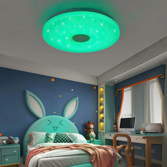 Inteligentna Lampa Sufitowa LED RGB z Pilotem – Nowoczesne Oświetlenie do Salonu i Sypialni 30 cm 2