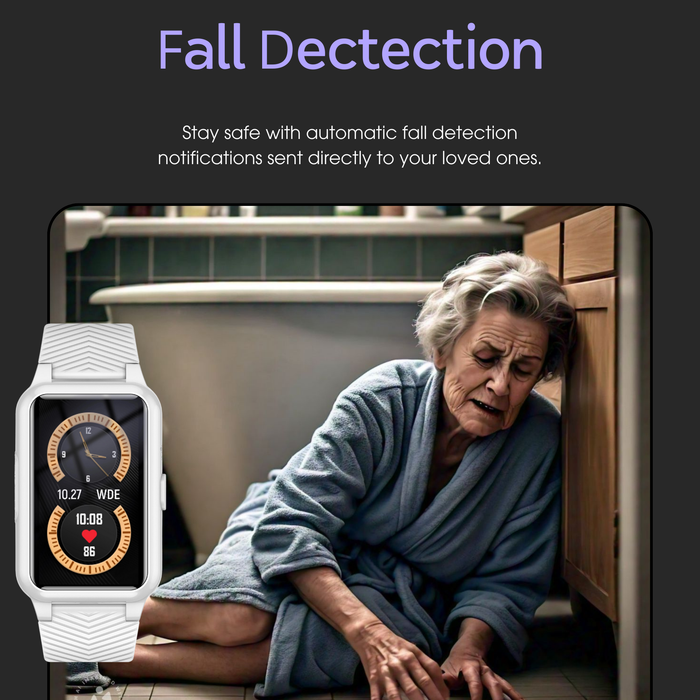 Smartwatch dla Seniorów z Wykrywaniem Upadków, GPS i Alarmem SOS 4G – Wodoodporny, Przypomnienia o Lekach 1