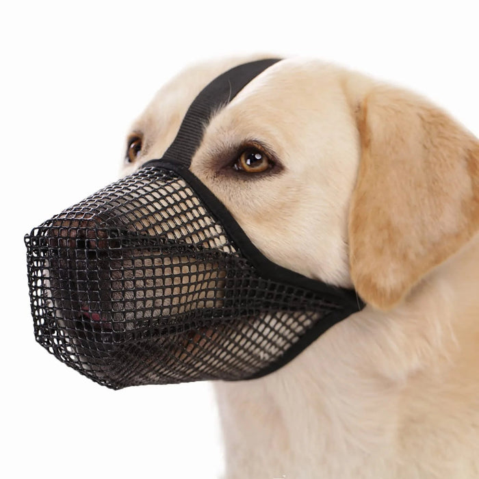 Soft Mesh Dog Muzzle with Adjustable Straps – Breathable and Lightweight Canine Muzzle for Small Dogs 0