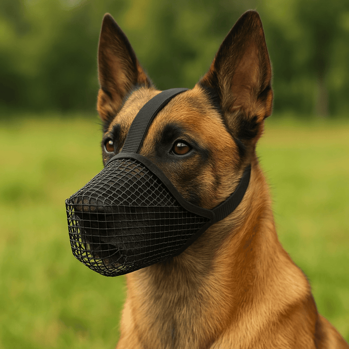Soft Mesh Dog Muzzle with Adjustable Straps – Breathable and Lightweight Canine Muzzle for Small Dogs 1