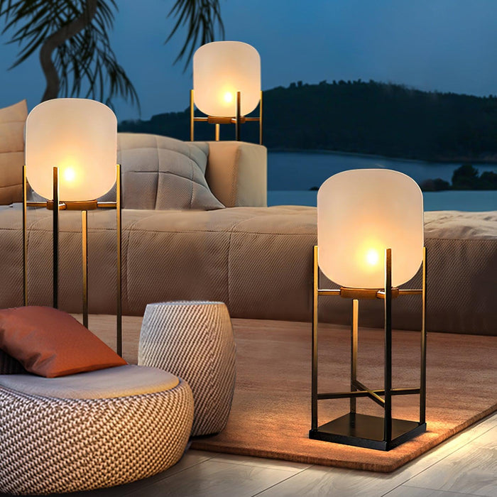 Solarna Lampa Ogrodowa z Stali Nierdzewnej i Szkła – Wodoodporna Lampa do Ogrodu z Wbudowaną Diody LED 2