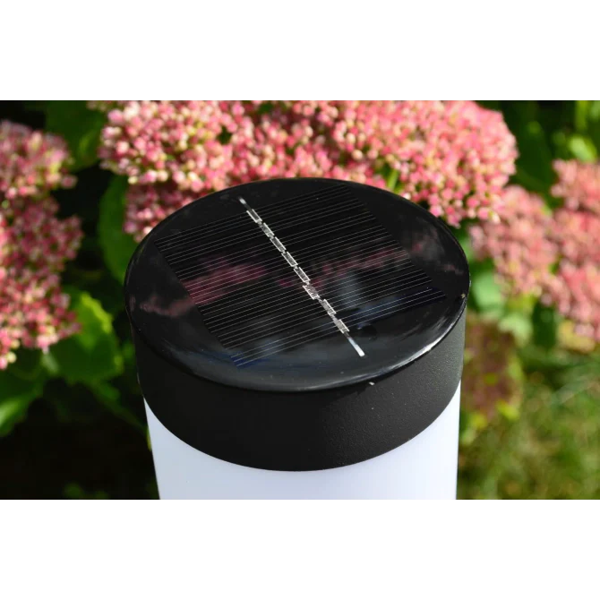 Lampy ogrodowe solarne z ciepłymi diodami LED – czarne oświetlenie ścieżek zewnętrznych, zestaw 2 szt. 1