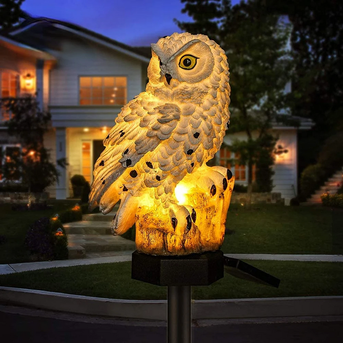 Słoneczna Lampa Ogrodowa w Kształcie Sowy – 2 Sztuki, Energooszczędna LED, Wodoodporna, Idealna do Ogrodu 1