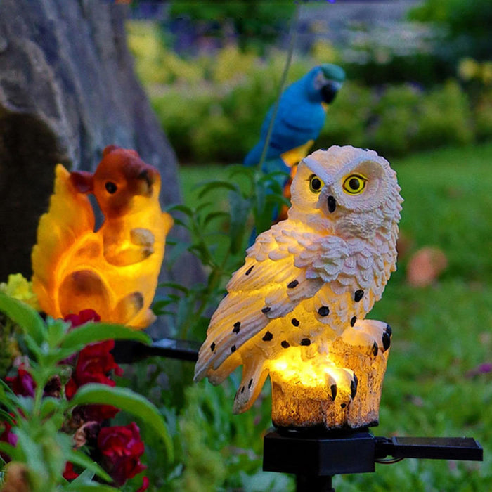 Słoneczna Lampa Ogrodowa w Kształcie Sowy – 2 Sztuki, Energooszczędna LED, Wodoodporna, Idealna do Ogrodu 3