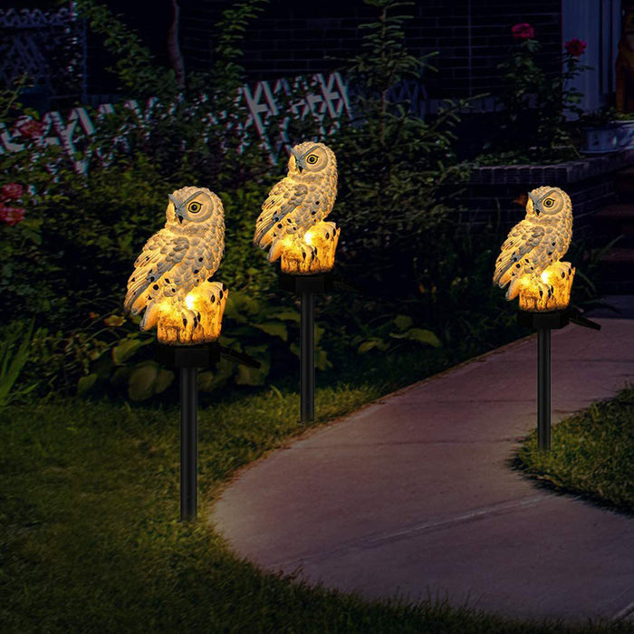 Słoneczna Lampa Ogrodowa w Kształcie Sowy – 2 Sztuki, Energooszczędna LED, Wodoodporna, Idealna do Ogrodu 4