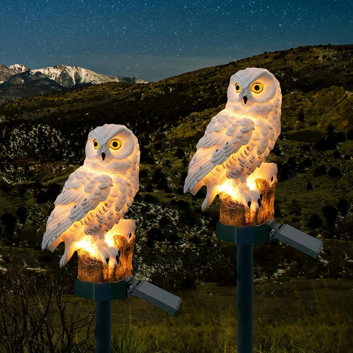 Słoneczna Lampa Ogrodowa w Kształcie Sowy – 2 Sztuki, Energooszczędna LED, Wodoodporna, Idealna do Ogrodu 5