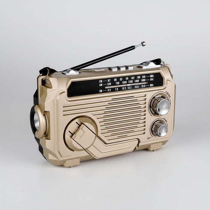 Radio awaryjne zasilane energią słoneczną z korbką i Bluetooth – kompaktowe urządzenie wielofunkcyjne z latarką 2