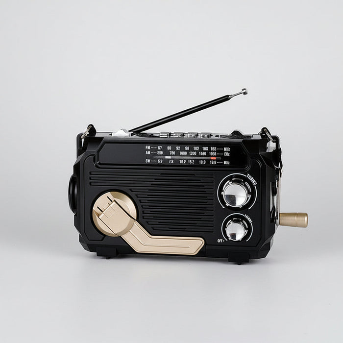 Radio awaryjne zasilane energią słoneczną z korbką i Bluetooth – kompaktowe urządzenie wielofunkcyjne z latarką 6
