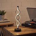 Lampa stołowa spiralna LED o rzeźbiarskim designie, kompaktowa i energooszczędna, ideal 0
