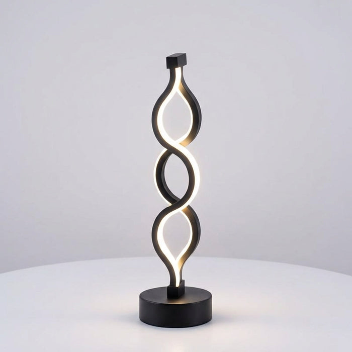 Lampa stołowa spiralna LED o rzeźbiarskim designie, kompaktowa i energooszczędna, ideal 1