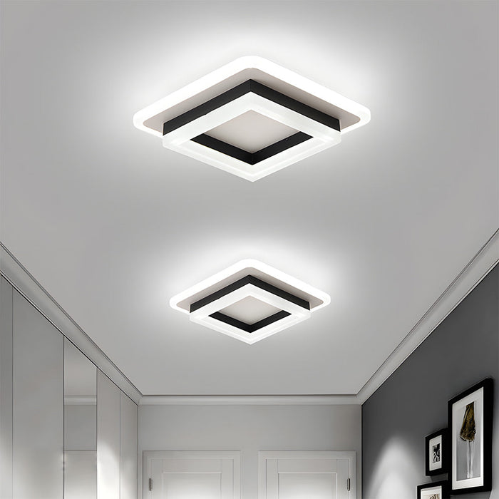 Kwadratowa Lampa Sufitowa LED Nowoczesna i Energooszczędna do Sypialni i Salonu – 1920 Lumenów, Czarna i Biała 0