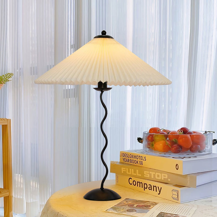 Lampa Stołowa Squiggle z Metalowym Wykończeniem – Nowoczesna Lampka do Salonów i Kreatywnych Wnętrz 0