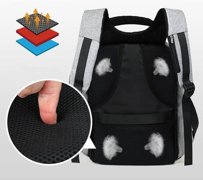 Stylowy Plecak na Laptopa z Zabezpieczeniem Przed Kradzieżą i Portem USB – Wysokiej Jakości EVA, Regulowana Komora 1