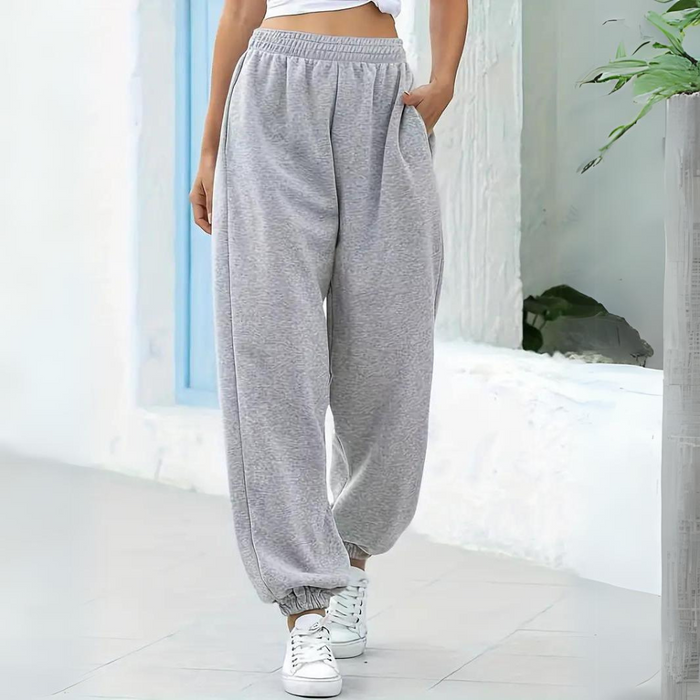 Stylowe Joggery Damskie z Wysokim Stanem – Luźne Spodnie Joggery Wygodne na Co Dzień i Aktywności 0