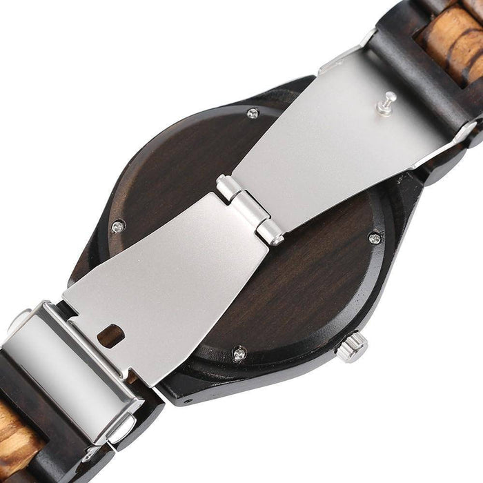Stylowy Zegarek Męski z Bambusa – Ekologiczny, Lekki, Precyzyjny Mechanizm Kwarcowy, 4,4 cm Tarcza 1