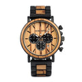 Stylowy Zegarek Męski Kwarcowy z Drewna – Ekologiczny, Wodoodporny, Świecące Wskazówki, 44 mm Tarcza 0