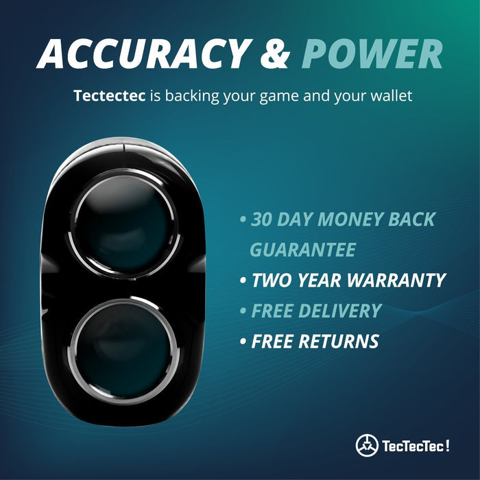 TecTecTec VPRO500 Golf Rangefinder - Laser Range Finder with Pinsensor - Laser Binoculars - Free Battery