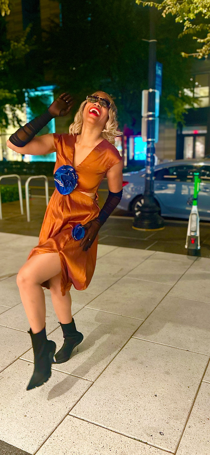 The Caramel LiBBi Tulip Dress With Cutout & Așoóke Detail