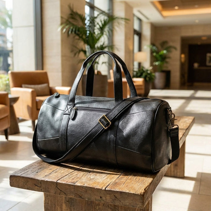 Torba podróżna z regulowanym paskiem na ramię i inteligentną organizacją – elegancki czarny design dla kobiet 2