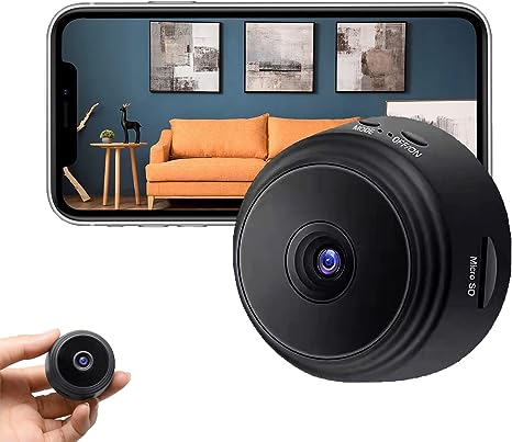 Ultrakompaktowa Bezprzewodowa Kamera Bezpieczeństwa z WiFi – Czarna 0