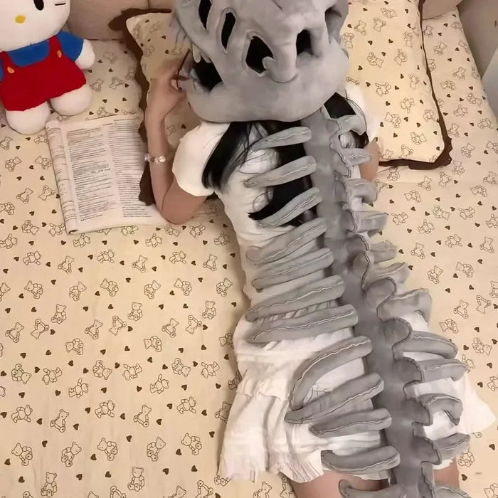 Kostium Dinozaura Szkieletu 3D Unisex z Pluszowym Nakryciem Głowy – Idealny na Halloween, Imprezy i Cosplay 4