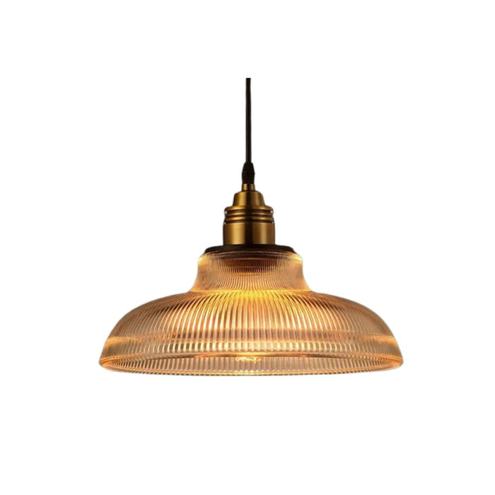 Szklana Lampa Wisząca Vilion z Złotą Oprawą – Nowoczesna Lampa do Salonu i Jadalni, E27, 30 cm wysokości 1