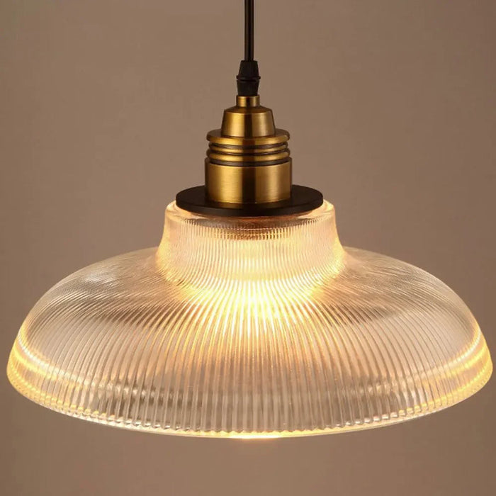 Szklana Lampa Wisząca Vilion z Złotą Oprawą – Nowoczesna Lampa do Salonu i Jadalni, E27, 30 cm wysokości 3