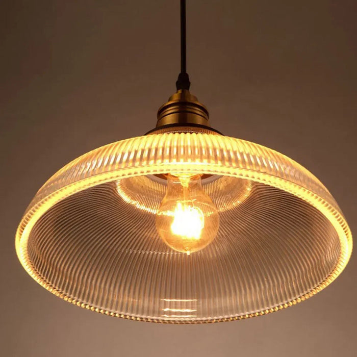 Szklana Lampa Wisząca Vilion z Złotą Oprawą – Nowoczesna Lampa do Salonu i Jadalni, E27, 30 cm wysokości 4