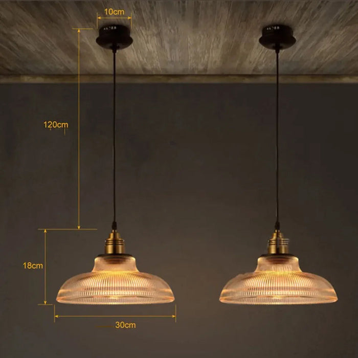 Szklana Lampa Wisząca Vilion z Złotą Oprawą – Nowoczesna Lampa do Salonu i Jadalni, E27, 30 cm wysokości 5