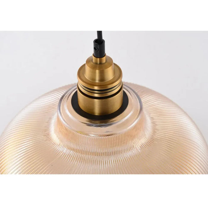 Szklana Lampa Wisząca Vilion z Złotą Oprawą – Nowoczesna Lampa do Salonu i Jadalni, E27, 30 cm wysokości 6