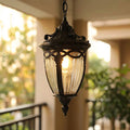 Lampa wisząca vintage z metalowym i szklanym wykończeniem, idealna do salonu i jadalni w retro styl 0