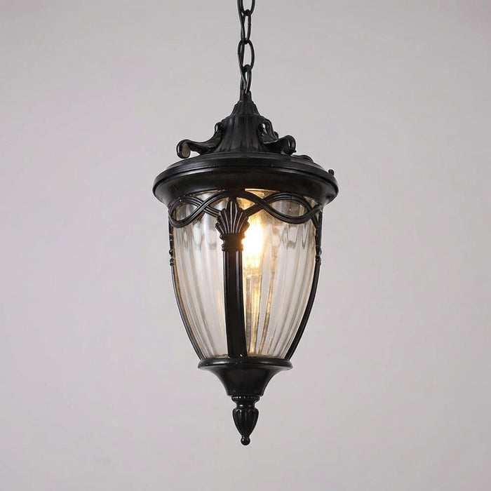 Lampa wisząca vintage z metalowym i szklanym wykończeniem, idealna do salonu i jadalni w retro styl 1