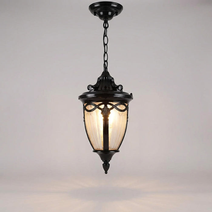 Lampa wisząca vintage z metalowym i szklanym wykończeniem, idealna do salonu i jadalni w retro styl 5